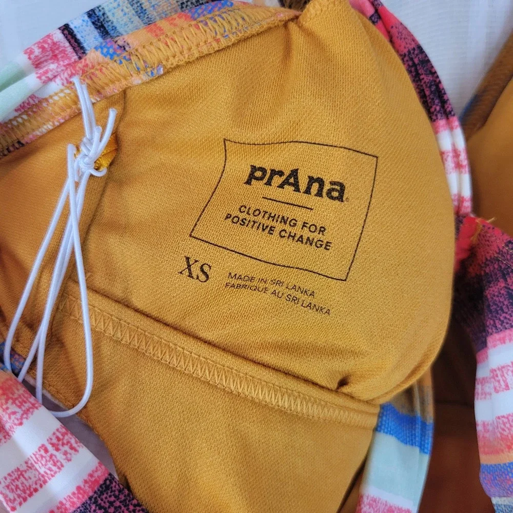 Prana One Piece Swimsuit Summer Wave Striped Size Extra Small